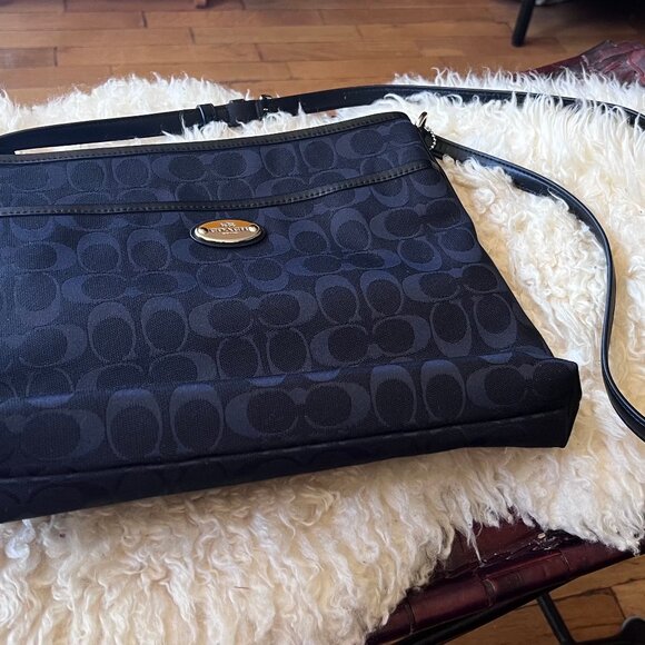 Coach 12CM Signature File Crossbody Handbag 36378 - Black - Picture 6 of 6